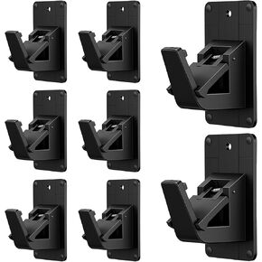 8 قطع لاصقة بدون حفر ستارة قضيب بين قوسين ذاتية اللصق شديدة التحمل 30 رطل حامل نافذة قضيب السنانير للحمام وغرفة النوم والمطبخ وغرفة المعيشة باللون الأسود in Kuwait