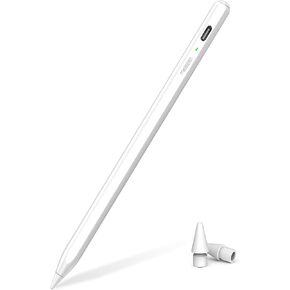 Metapen Pencil Air 8 لجهاز Apple iPad 2018-2024، (عمر البطارية 20 ساعة)، شحن سريع 2X، قلم رفض راحة اليد لجهاز iPad 10/9/8/7/6th Gen، iPad Pro 12.9/11/13 بوصة M4، iPad إير 3/4/5/M2، آيباد ميني 5/6 in Kuwait