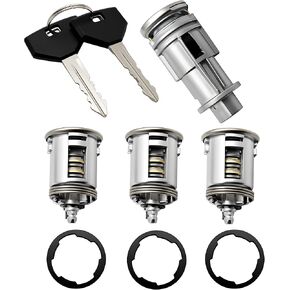 5003843AA Ignition Starter Switch Door Lock Cylinder Set withTwo Keys Fit for Jeep Wrangler TJ 2002 2003 2004 2005 2006 Ignition Key Switch Lock Cylinder Replace 5003843AB 68001713AA 4864651 ﻿ in Kuwait