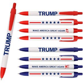 مجموعة أقلام ترامب، 50 قلم حبر جاف وطني بحبر أسود مع نص "TRUMP" و"اجعل أمريكا رائعة مرة أخرى"، رئيس الولايات المتحدة الأمريكية 47، MAGA دونالد ترامب هدايا بضائع لمحبي ترامب من الرجال والنساء in Kuwait