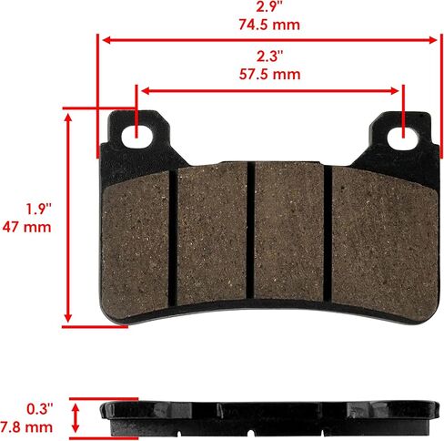 Caltric Front Rear Brake Pads Compatible with Honda Cbr1000Rr Cbr 1000Rr Cbr1000Ra Abs 2004-2005 in Saudi Arabia