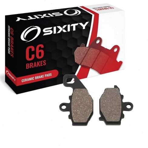 Sixity C6 Rear Ceramic Brake Pads compatible with Kawasaki ZX6R ZX 636 A1 2002 Complete Set in Saudi Arabia