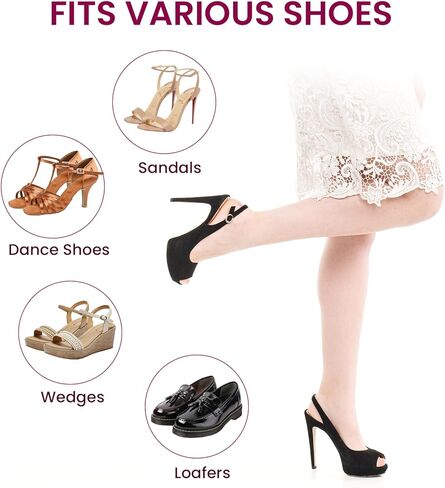 3/4 High Heels Inserts for Women - Bukihome 2 Pairs Gel Arch Support Insoles for Heels, Sandals, Flats, Wedges, Comfort Shoe Pads Relieve & Prevent Foot Discomfort, Shock Absorption (Women's 6-10) in Saudi Arabia