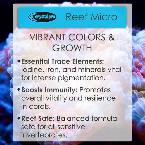 ألوان الشعاب المرجانية 4.22 أوقية إضافات معدنية للتلوين المرجاني لأحواض السمك المرجانية - للنمو الصحي وتلوين الشعاب المرجانية واللافقاريات - تعالج 3300 جالون in Kuwait
