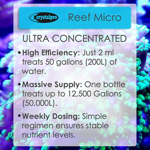 ألوان الشعاب المرجانية 4.22 أوقية إضافات معدنية للتلوين المرجاني لأحواض السمك المرجانية - للنمو الصحي وتلوين الشعاب المرجانية واللافقاريات - تعالج 3300 جالون in Kuwait
