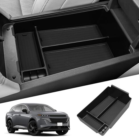 smabee Center Console Organizer for Nissan Murano 2025 2026 Accessories Armrest Organizer Tray Hidden Storage Box ABS Material in Kuwait