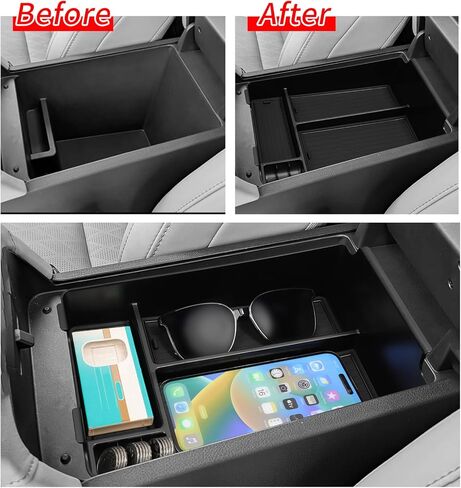 smabee Center Console Organizer for Nissan Murano 2025 2026 Accessories Armrest Organizer Tray Hidden Storage Box ABS Material in Kuwait