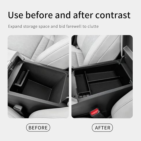 smabee Center Console Organizer for Nissan Murano 2025 2026 Accessories Armrest Organizer Tray Hidden Storage Box ABS Material in Kuwait