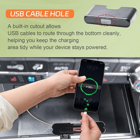 Center Console Phone Holder Compatible with 2021-2025 2026 Ford F150 Accessories, Front Storage Pocket Phone Mount Interior Compartment Within Reach in Saudi Arabia