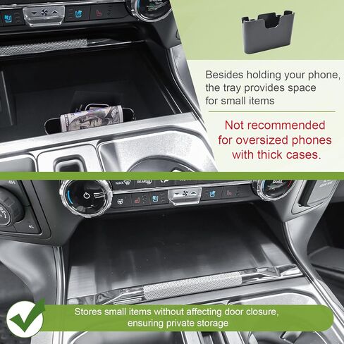 Center Console Phone Holder Compatible with 2021-2025 2026 Ford F150 Accessories, Front Storage Pocket Phone Mount Interior Compartment Within Reach in Saudi Arabia
