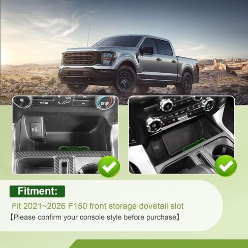Center Console Phone Holder Compatible with 2021-2025 2026 Ford F150 Accessories, Front Storage Pocket Phone Mount Interior Compartment Within Reach in Saudi Arabia