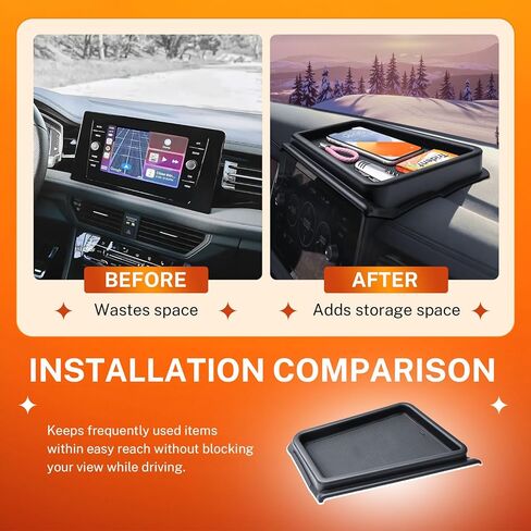 TACOBRO Dash Center Console Tray Compatible with 2025 2026 Jetta 8' Screen, Dashboard Storage Organizer Tissue Sunglasses Holder (for Jetta 2025-26 S SE Sport SEL GLI, Fit 8-inch Screen) in Saudi Arabia