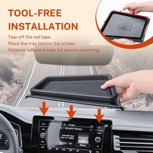 TACOBRO Dash Center Console Tray Compatible with 2025 2026 Jetta 8' Screen, Dashboard Storage Organizer Tissue Sunglasses Holder (for Jetta 2025-26 S SE Sport SEL GLI, Fit 8-inch Screen) in Saudi Arabia