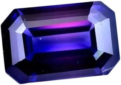 Natural 8.00 Ct Purple Blue Sapphire Certified Emerald Cut Loose Gemstone Collectible Gems Stone For Making Jewelry in Saudi Arabia