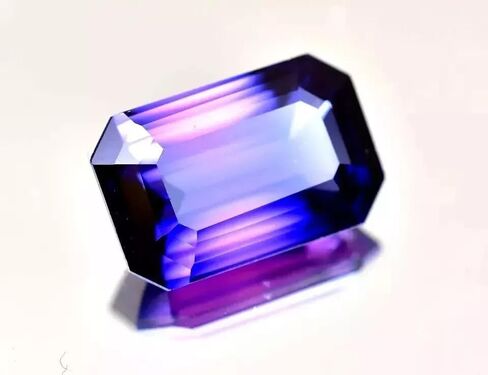 Natural 8.00 Ct Purple Blue Sapphire Certified Emerald Cut Loose Gemstone Collectible Gems Stone For Making Jewelry in Saudi Arabia