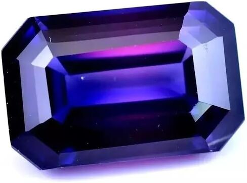 Natural 8.00 Ct Purple Blue Sapphire Certified Emerald Cut Loose Gemstone Collectible Gems Stone For Making Jewelry in Saudi Arabia