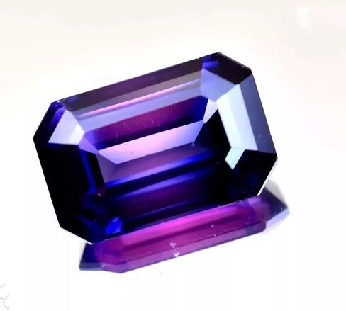 Natural 8.00 Ct Purple Blue Sapphire Certified Emerald Cut Loose Gemstone Collectible Gems Stone For Making Jewelry in Saudi Arabia