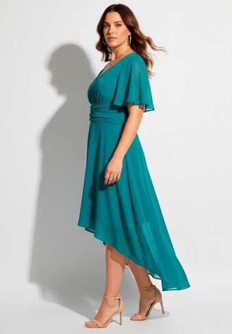 Avenue Women's Plus Size High-Low Midi Dress in Saudi Arabia