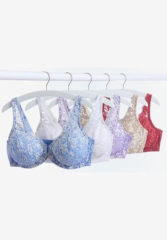 Amoureuse Women's Plus Size Embroidered Front-Close Underwire Bra in Saudi Arabia