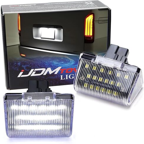 مجموعة إضاءة لوحة ترخيص LED كاملة بيضاء زينون من iJDMTOY متوافقة مع Ford 1985-2014 Transit، 2002-2014 Transit Connect، مدعومة بثنائيات LED 18-SMD in Saudi Arabia