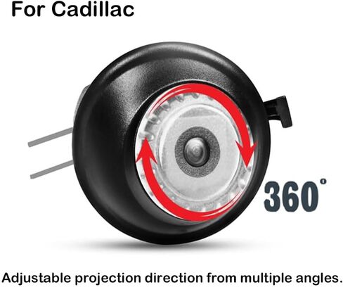 2 قطعة مرآة جانبية ترحيب ضوء العارض باب السيارة ضوء الكلمة ضوء ثلاثية الأبعاد الظل البركة ضوء ملحق مناسب لكاديلاك ATS 2013-2019 CTS 2014-2019 CT4 2019-2024 CT5 2019-2023 CT6 2016-2022 in Kuwait