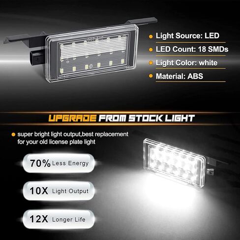 LED Truck Bed Light Compatible With Chevy Silverado GMC Sierra 1500 2500HD 3500HD Rear Cargo Lamp Assembly Replacement, 18SMD 6000K White LED Cargo Area Lights Pack of 2 in Saudi Arabia