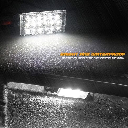 LED Truck Bed Light Compatible With Chevy Silverado GMC Sierra 1500 2500HD 3500HD Rear Cargo Lamp Assembly Replacement, 18SMD 6000K White LED Cargo Area Lights Pack of 2 in Saudi Arabia