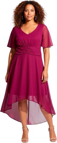 Avenue Women's Plus Size High-Low Midi Dress in Saudi Arabia