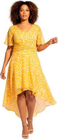 Avenue Women's Plus Size High-Low Midi Dress in Saudi Arabia