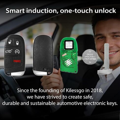 Fits for Jeep Compass 2017 2018 2019 2020 2021 Key Fob M3N-40821302 433MHz 5 Buttons in Kuwait
