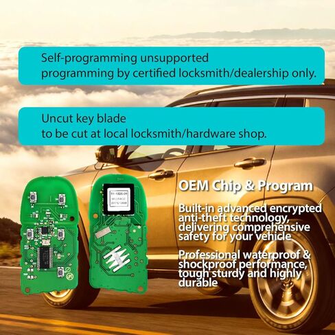 Fits for Jeep Compass 2017 2018 2019 2020 2021 Key Fob M3N-40821302 433MHz 5 Buttons in Kuwait