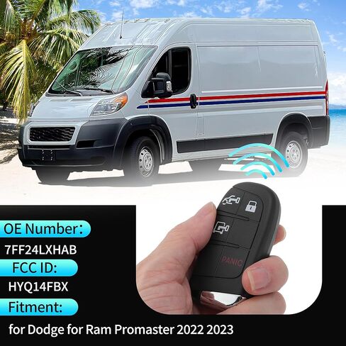 X AUTOHAUX M3N-40821302 433MHz استبدال دخول بدون مفتاح مفتاح ذكي عن بعد فوب لدودج لرام بروماستر 2022 2023 رقم 7FF24LXHAB 4 أزرار in Saudi Arabia