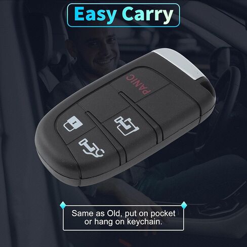 X AUTOHAUX M3N-40821302 433MHz استبدال دخول بدون مفتاح مفتاح ذكي عن بعد فوب لدودج لرام بروماستر 2022 2023 رقم 7FF24LXHAB 4 أزرار in Saudi Arabia