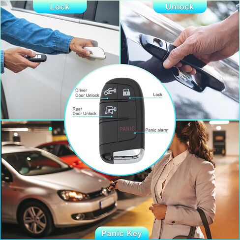 X AUTOHAUX M3N-40821302 433MHz استبدال دخول بدون مفتاح مفتاح ذكي عن بعد فوب لدودج لرام بروماستر 2022 2023 رقم 7FF24LXHAB 4 أزرار in Saudi Arabia