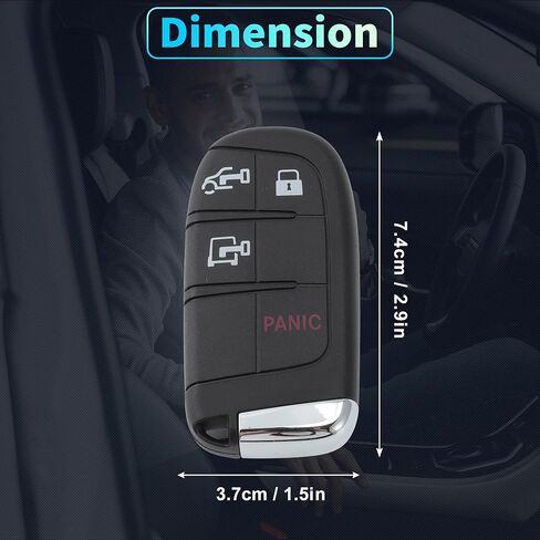 X AUTOHAUX M3N-40821302 433MHz استبدال دخول بدون مفتاح مفتاح ذكي عن بعد فوب لدودج لرام بروماستر 2022 2023 رقم 7FF24LXHAB 4 أزرار in Saudi Arabia