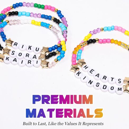 AICase for Kingdom Hearts Merch Gifts Inspired Bracelets 5 Pcs Stackable Stretch Beaded Friendship Bracelets Shirt Manga Figure Poster Sticker Merchandise Gifts for Fans Women Birthday Christmas in Saudi Arabia