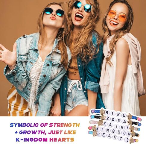 AICase for Kingdom Hearts Merch Gifts Inspired Bracelets 5 Pcs Stackable Stretch Beaded Friendship Bracelets Shirt Manga Figure Poster Sticker Merchandise Gifts for Fans Women Birthday Christmas in Saudi Arabia