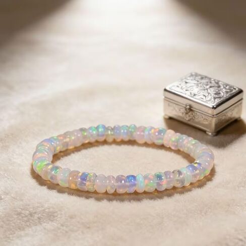 Natural Ethiopian Bracelet, for Menopause Jewelry Gift-Beaded Stretch Cord Design-for Everyday Wear, Travel, Colorful in Saudi Arabia