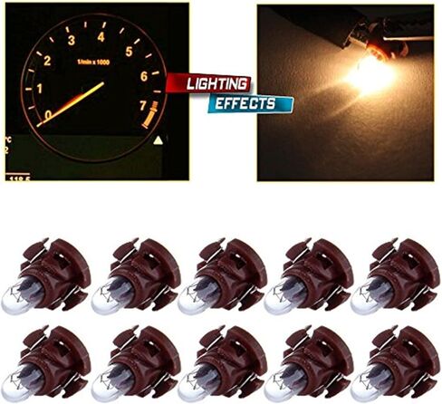 10x T4.2 أضواء إسفين جديدة بيضاء دافئة للتحكم في المناخ ضوء لوحة العدادات أضواء لوحة القيادة العنقودية أضواء لوحة العدادات T4، 79674-S3N-941،36773-SEP-A01، 36774-SEP-A01 in Saudi Arabia