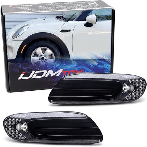 iJDMTOY Euro Clear Lens with Black Interior Front Fender Side Marker Turn Signal Light Housings Compatible With Mini Cooper Pre-LCI F55 F56 F57 Hardtop/5-Door/Convertible, No Bulb in Saudi Arabia