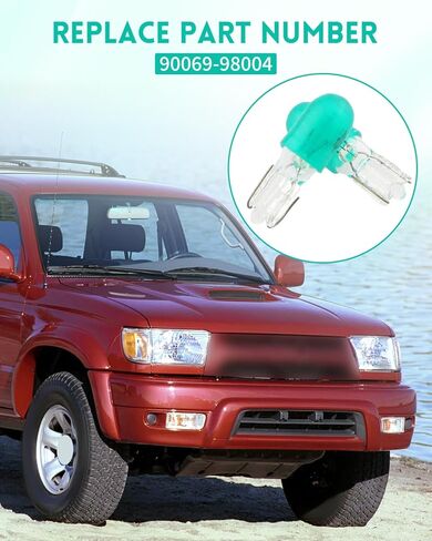 6 قطعة HVAC التحكم ضوء لمبة صالح لتويوتا 4 عداء كامري كورولا أفالون سيينا RAV4 T100 1984-2003 ، استبدال 90069-98004 in Saudi Arabia