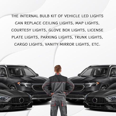 24PCS LED Interior Car Lights, Interior Car Lights Dome Light Set T10 31 mm 42 mm Replacement Bulbs for Top Map Dome Tail Cab Lights and License Plate Courtesy Lights Accessories (Red) in Saudi Arabia