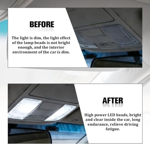 10 قطع سيارة T6 مرآة زينة من الشمس LED، 12 فولت 5050-3SMD 180 درجة رأس مسطح مزدوج الطرف مصباح قراءة السيارة، التوصيل والتشغيل، لمبة إضاءة سقف داخلية فائقة السطوع للسيارات، ملاءمة عالمية in Kuwait