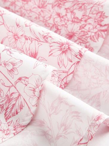 Narecte Womens Summer Dresses Floral Casual Mini Dresses for Women A Line Sun Dress Cute Ruffle Dress Pink M in Kuwait