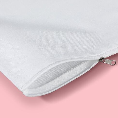 8 Pack Blank Canvas Makeup Bag, White 12 x 9 Inch Zipper Pouch Multipurpose Cosmetic Bag for DIY, Travel Organizer, Stationery Storage in Kuwait