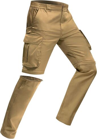 Convertible Mens Hiking Pants - Zip Off Lightweight Quick Dry Cargo Pants for Men 8 Pockets for Camping Travel Fishing in Saudi Arabia