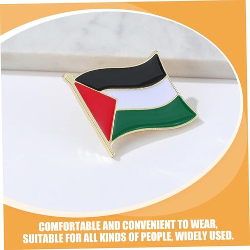 6Pcs Palestine Flag Brooch Pins Alloy Lapel Pins for Clothes Accessories Decorative Palestine Present for Friends Supporters in Saudi Arabia