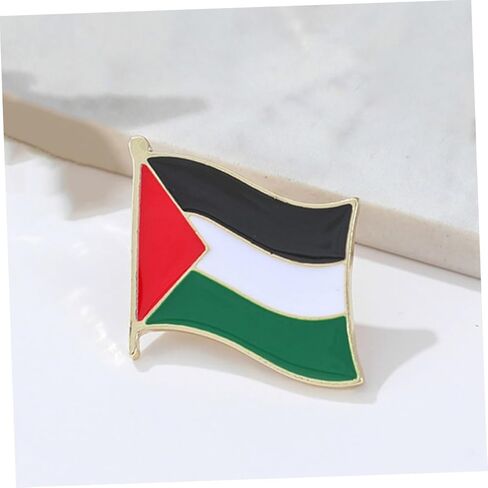 6Pcs Palestine Flag Brooch Pins Alloy Lapel Pins for Clothes Accessories Decorative Palestine Present for Friends Supporters in Saudi Arabia