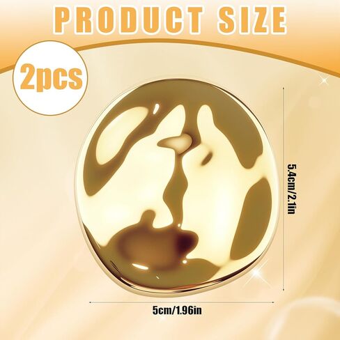 2-Pack Vintage Geometric Metal Brooch Pins for Women Men - Fashion Irregular Round Corsage Lapel Badges - Coat Sweater Scarves Shawl Dress Accessory - Wedding Party Prom Jewelry for Girlfriend Ladies in Kuwait