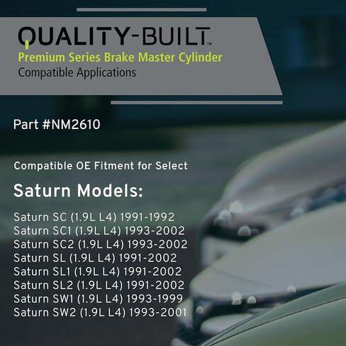 QUALITY-BUILT Premium Brake Master Cylinder with Reservoir NM2610 - Compatible with 1991-2002 Saturn (SC,SC1,SC2,SL,SL1,SL2,SW1,SW2) in Saudi Arabia